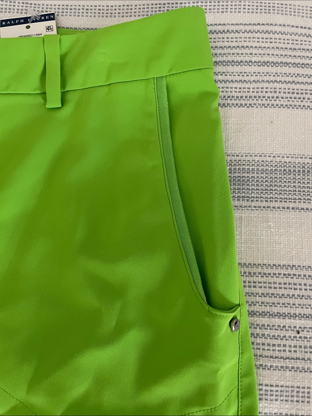Ralph Lauren Neon Lime Green Women’s Golf Shorts - Picture 3 of 5
